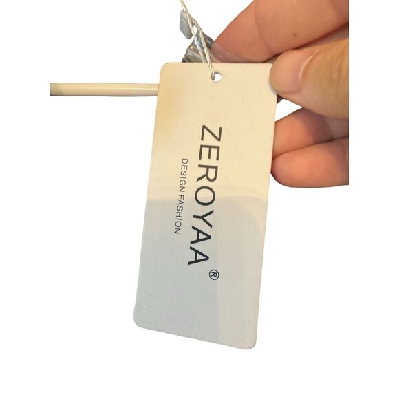 Zeroyaa Mens Black & Yellow Floral Dress Shirt Size M - Picture 4 of 4